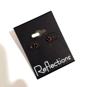 Swarovski Crystal Element - Gold Overlay Purple Stone "Tiny" Stud Earrings